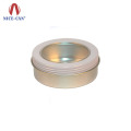 Small round transparent pvc window cake packing aluminium tin can